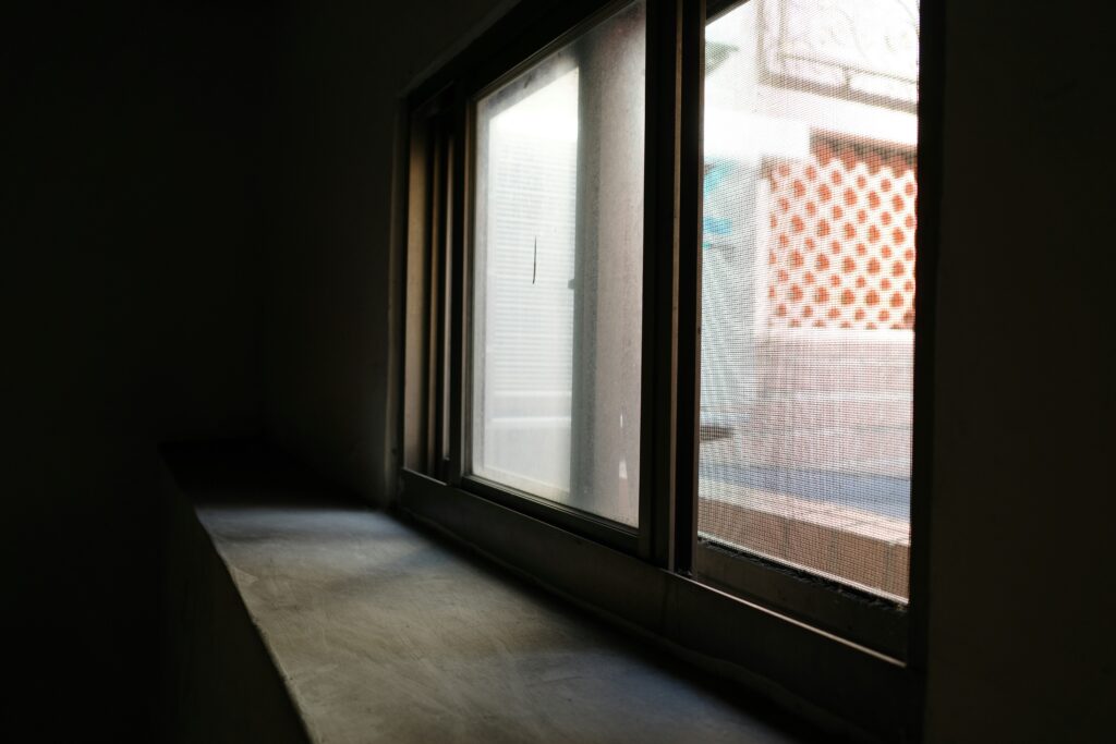 Empty apartment balcony before installing a vertical garden